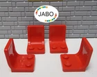 (E17/5/9) LEGO 4x 4079 Seat Armchair Chair Red