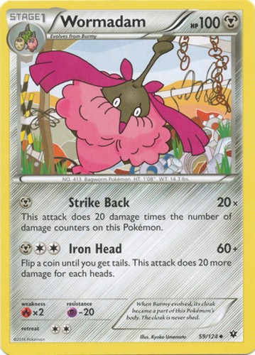 Wormadam - 59/124 - Uncommon (Lp) XY Fates Collide - Metal Pokémon