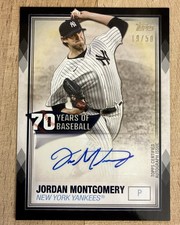 Jordan Montgomery 2021 Topps 70 Years of Baseball Auto Black 70YA-17/50 Yankees