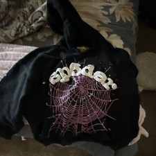 Spyder Black Pullover Hoodie Women  s Long Sleeve Hooded Spider Web Graphic