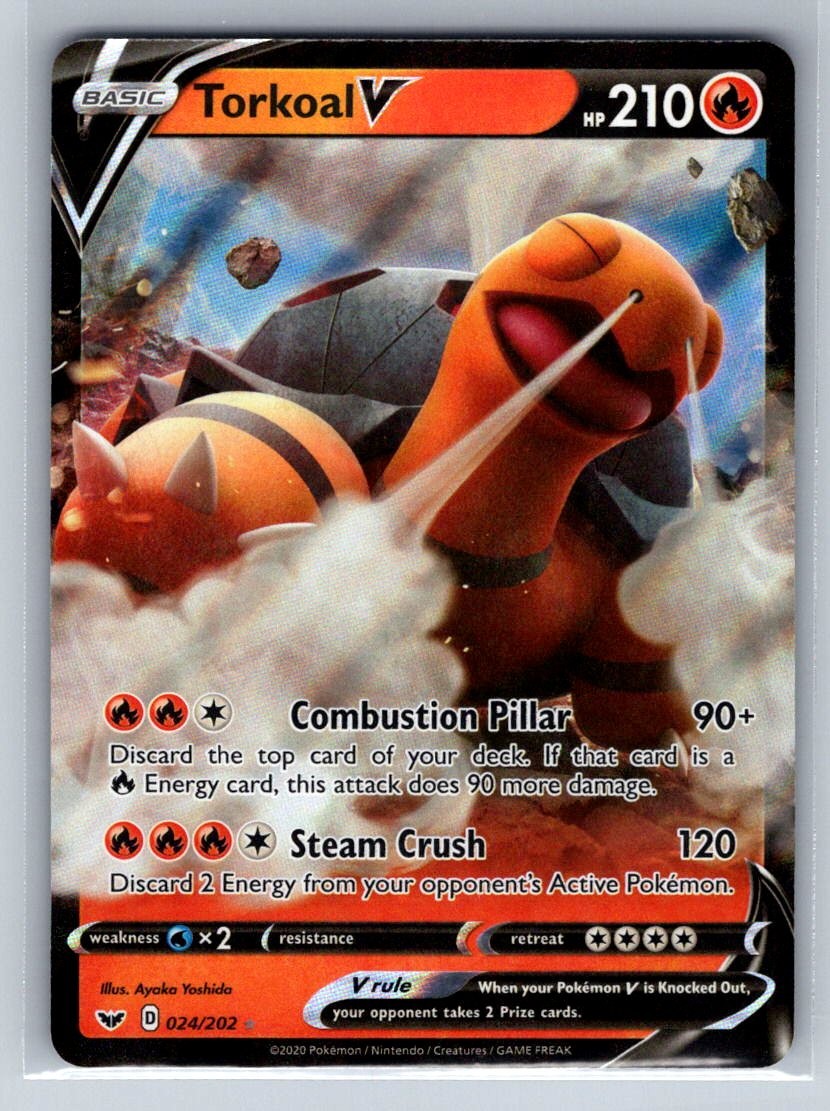 SWSH01: Sword & Shield Base Set #024/202 Torkoal V Pokemon