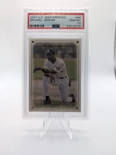 2007 UD Masterpieces - Michael Jordan #46 PSA 10 GEM Mint Bulls White SOX 🐐