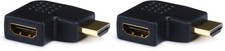 Monoprice HDMI Right Angle Port Saver Adapter Male to 1 Count Pack of 2 