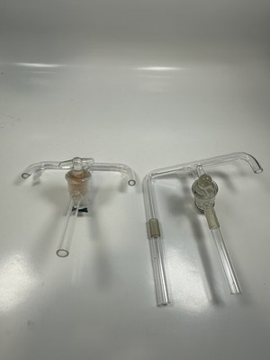 2x Lab Gas Washing Bottle Scrubber Glassware Apparatus Have CHIPS, see photos