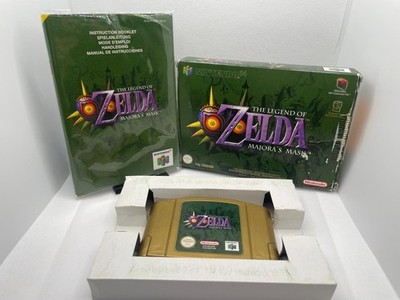 Zelda Majora's Mask N64 Gold Modul OVP Anleitung Inlay Nintendo 64 PAL Spiel CIB