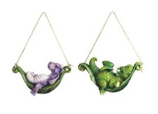 Miniature Fairy Garden Set of 2 Dragons Swing...