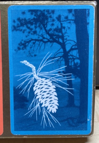 Vintage Lord Baltimore Linen Finish Double Deck Playing Cards Pine Cone Trees - Picture 6 of 10
