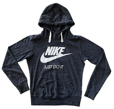 Womens/Juniors Nike Hoodie Grey Lightweight Organic Cotton Small S Just Do It