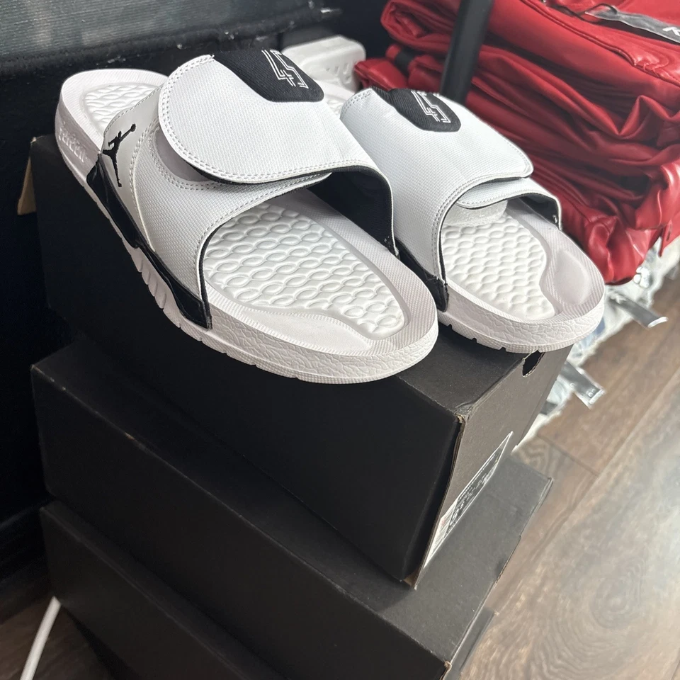 Nike Air Jordan Hydro Slide Concord Negro Blanco AA1336-107 Talla 8.5 y 11 Talla  Foto 4 de 4