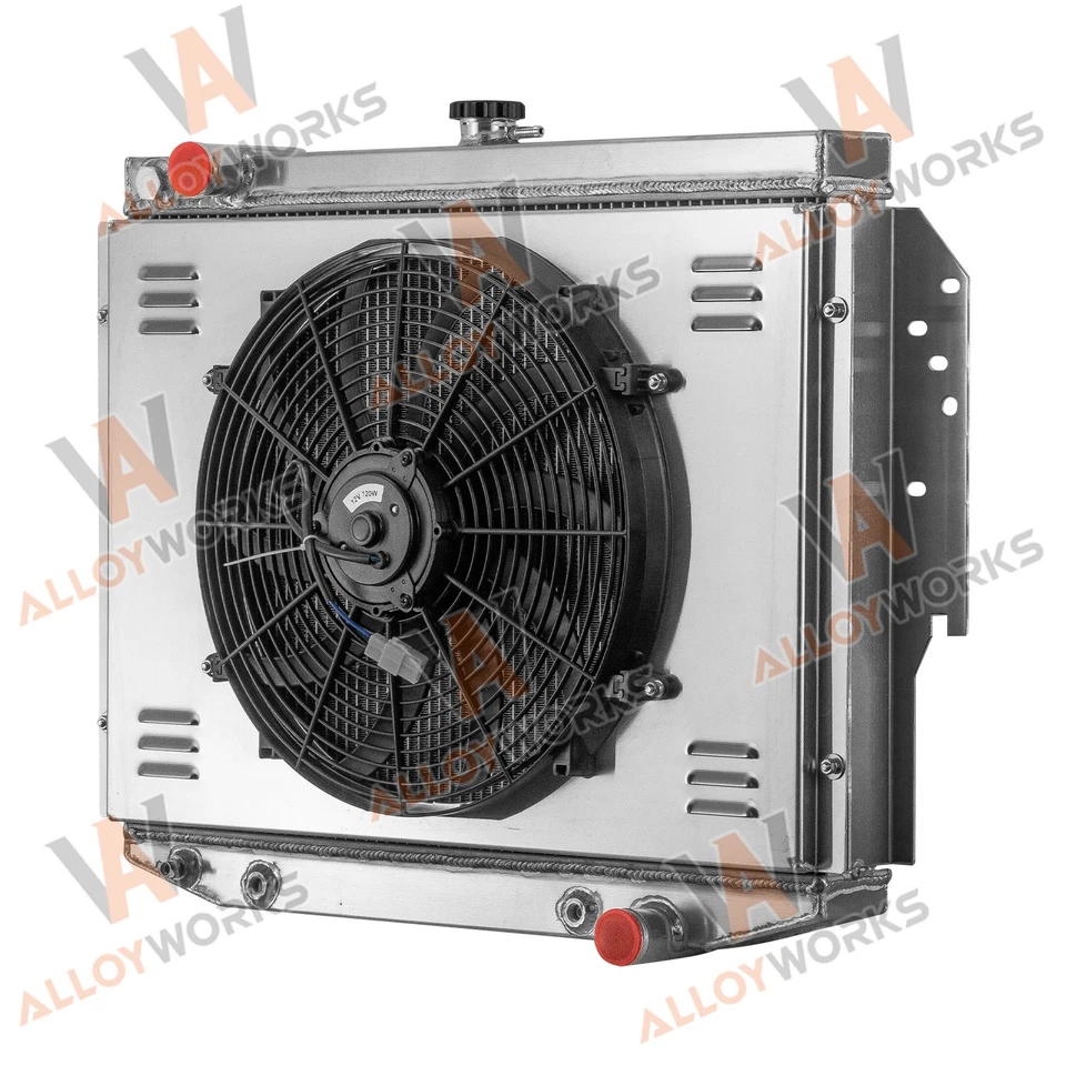 3 Row Radiator Shroud Fan For 77-89 Chrysler Imperial New Yorker Dodge Diplomat - Image 3 of 4