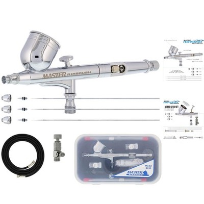 G233 Performance Pro Airbrush Kit - 3 Nozzles for Precision Painting & Crafts