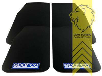 4x Sparco Universal Schmutzfänger Spritzschutz Mud Flaps Splash Guards Schwarz