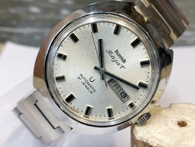 HMT RAJAT 21 JEWELS AUTOMATIC SILVER DIAL INDIA MEN'S FULL WORKING, ALL ORG. VTG