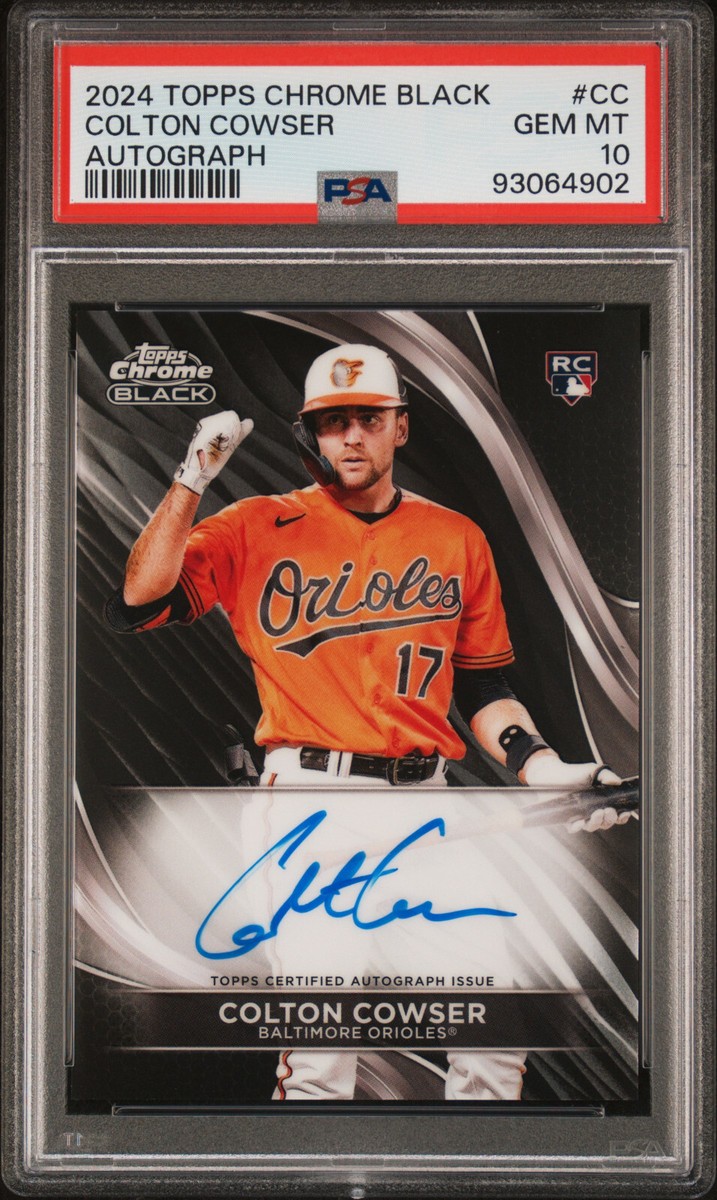 2024 Topps Chrome Black COLTON COWSER Rookie RC Auto PSA 10 