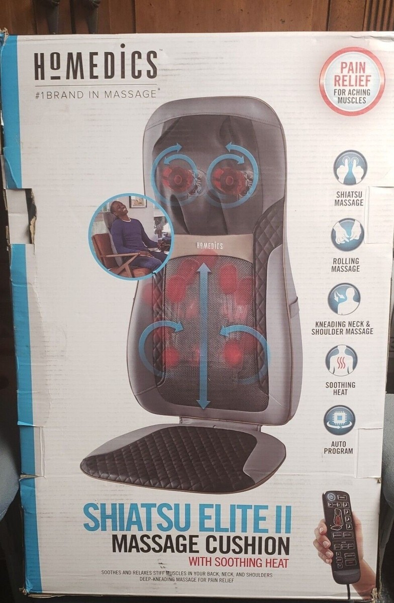 HoMedics MCS-845HJ Shiatsu Elite II Massage Cushion with Soothing
