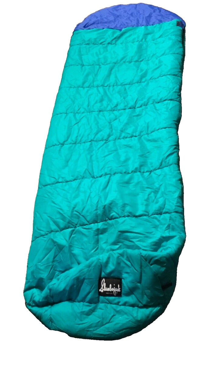 Slumberjack Blue Purple Mummy Sleeping Bag W/ Carrying Case 80x29”PreOwned