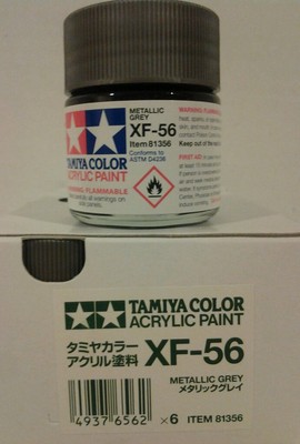 Tamiya acrylic paint XF-56 Metallic Grey 23ml