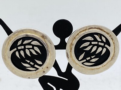 Vintage Laurel Burch Sterlingsilber Blatt Baum 1,25'' Ohrringe 18 g
