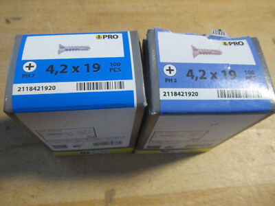 2 Packungen Blechschrauben 4,2x19mm Bohrspitze  /  AktionContNr25