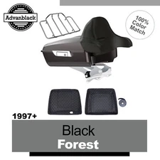 Advan Black Forest Chopped Tour Pack Wrap-Around Backrest For Harley 1997-2020