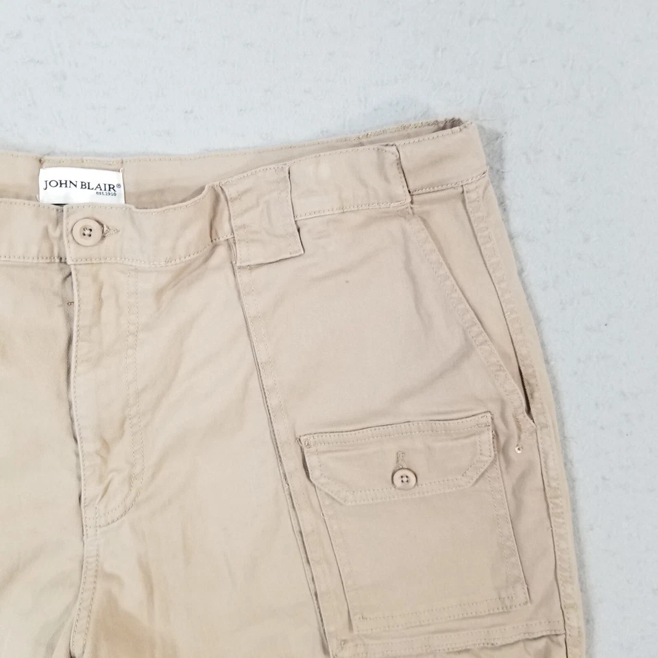 John Blair Carga Senderismo Pantalones Cortos Hombre 44x8 Beige Confort Cintura Elástico Exterior Foto 3 de 4