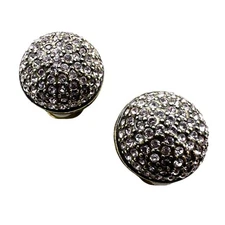 Heidi Daus Light & Dark Crystal Bronze Clip Earrings