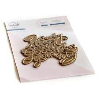 PINK FRESH  METAL CUTTING DIE- HOT FOIL PLATE - HUGS N GOOD VIBES