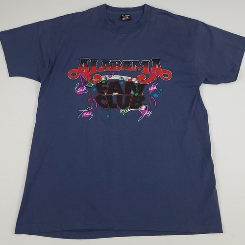Vintage 80s Alabama Band Fan Club T Shirt Rare Single Stitch 1980s Rock