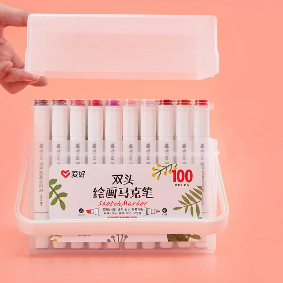 AIHAO Sketch Marker Pen Color Series Double-Ended Markers Colour Artist Marker - Image 3 of 4