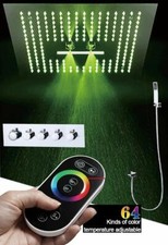 Luxurious Recessed Large LED Best Waterfall Rainfall Shower System