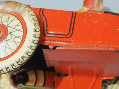 Moto Side-car JML 1930 Jouet Ancien Mécanique En Tôle – Fonctionne
