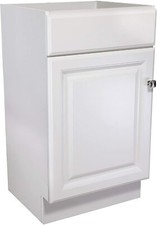 Small Bathroom Vanity 3/4 or 1/2 Bath Sink Cabinet Wash Room Compact White Thin