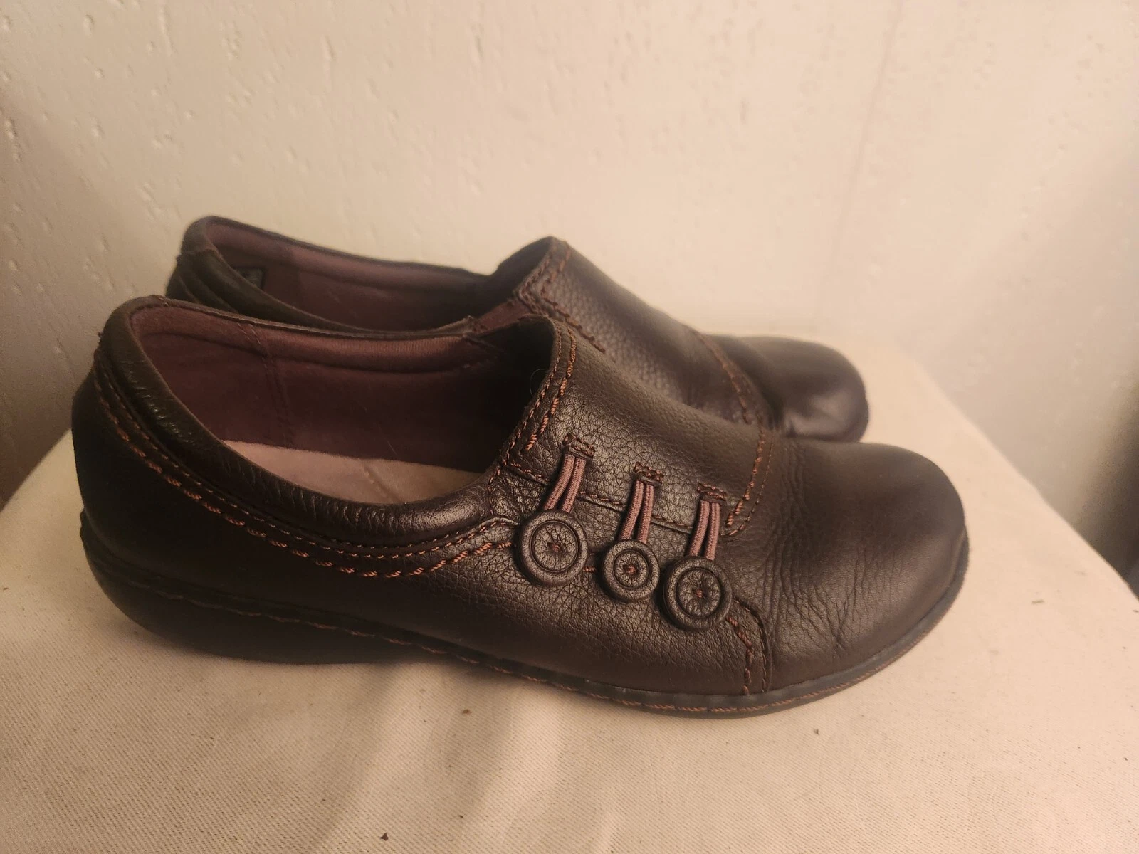 Scarpe mocassini Clarks Collection donna 7 5 M in pelle marrone #25