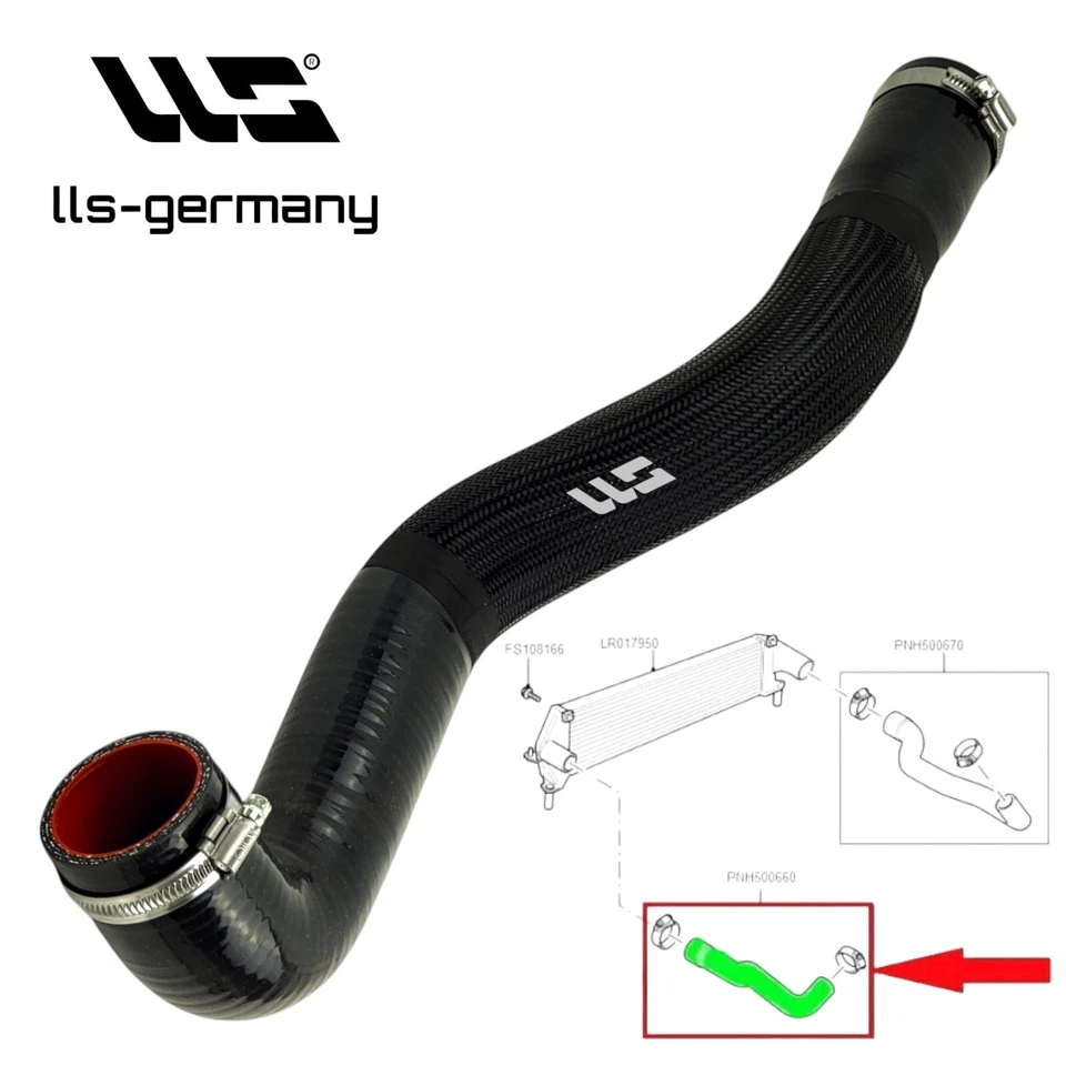 Verstärkter Silikon Ladeluftschlauch für LAND ROVER Defender Pickup 2.2 2.4TD - Bild 3 von 4