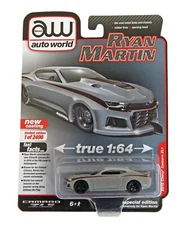 RYAN MARTIN STREET OUTLAWS 2018 CHEVROLET CAMARO ZL1 1/64 AUTO WORLD DIECAST CAR