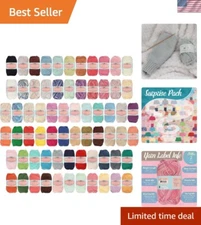 JubileeYarn Cotton 100% Sport Weight Yarn - 12 Skeins, Soft and Easy Care