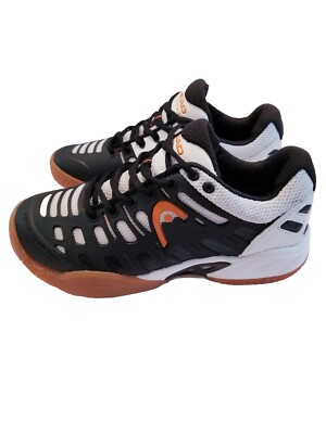 Head Speed Pro II Men's Shoes Size 7 Lite Indoor Squash Black/White/Orange