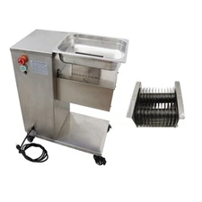 12mm QE Meat Cutting Machine 500KG/H Output Meat Cutter Slicer with Wheels 110V