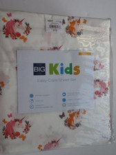 The Big One Kids  275 Thread Count Full Sheet Set Unicorn Busts 59.99