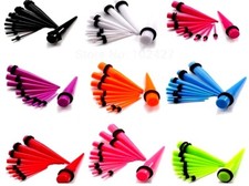 14g 1.6mm to 16mm Acrylic Stretcher Earring Taper Flesh Tunnel Earplug Expanders