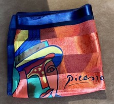 PICASSO SILKY ART PRINT SCARF SIZE 39" x 40" No tags