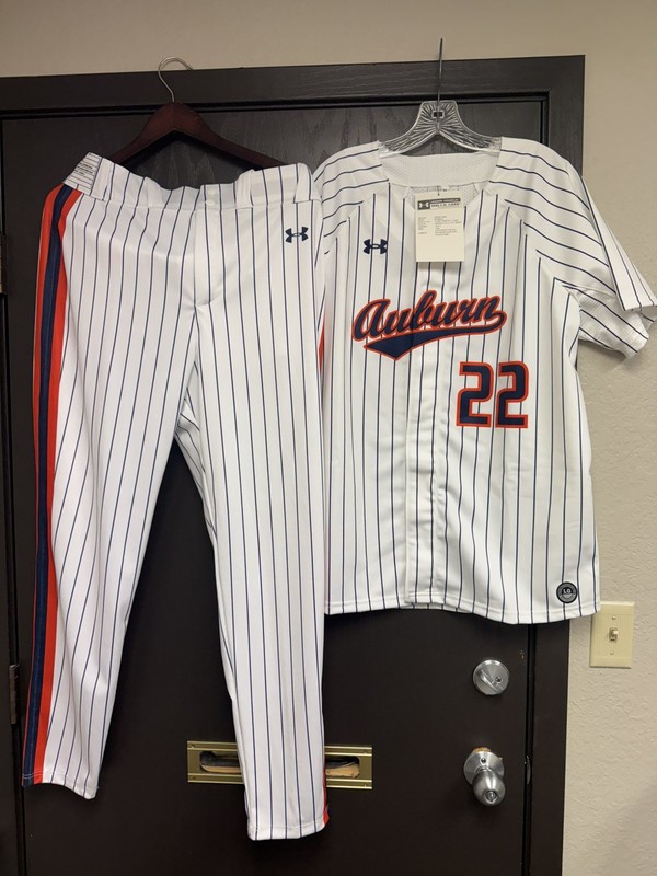 Auburn Tigers Baseball Jersey Pants Uniform Mens Large Under Armour Sample Rare
