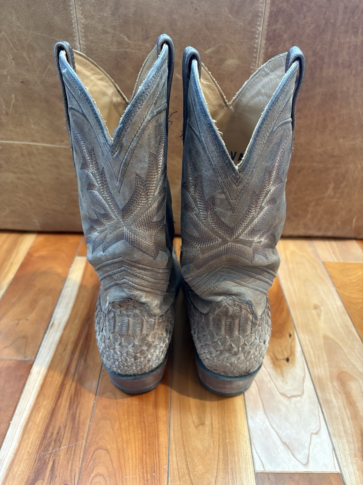 Tecovas The Barrett Cowboy Boots Python Snip Toe … - image 5