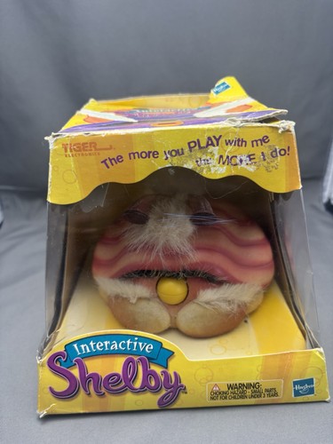 Coral Furby Shelby Blue Eyes Tested & Working In Original Box Tiger 2001