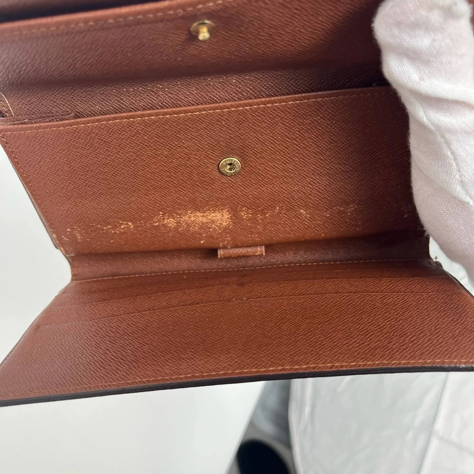 Louis Vuitton LV Vintage Brown Monogram Long Purse Wallet image 8