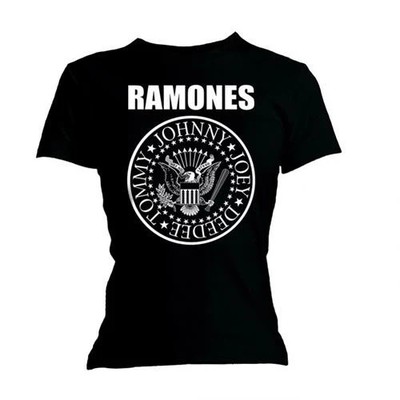 Ramones Damen Slim Fit T-Shirt: Seal OFFICIAL NEU