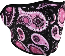 ZAN HEADGEAR Half Face Mask Purple Paisley 26-46510