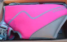 Vivaglory Dog Life Vest Reflective & Adjustable Life Jacket Pink Size L