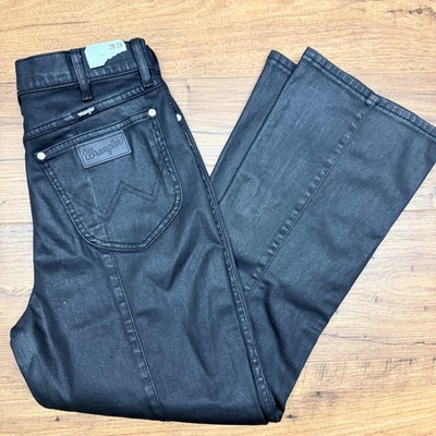 NEW $149 Wrangler x Fender 29x28 Black Coated WRock High Rise Kick Flare Crop