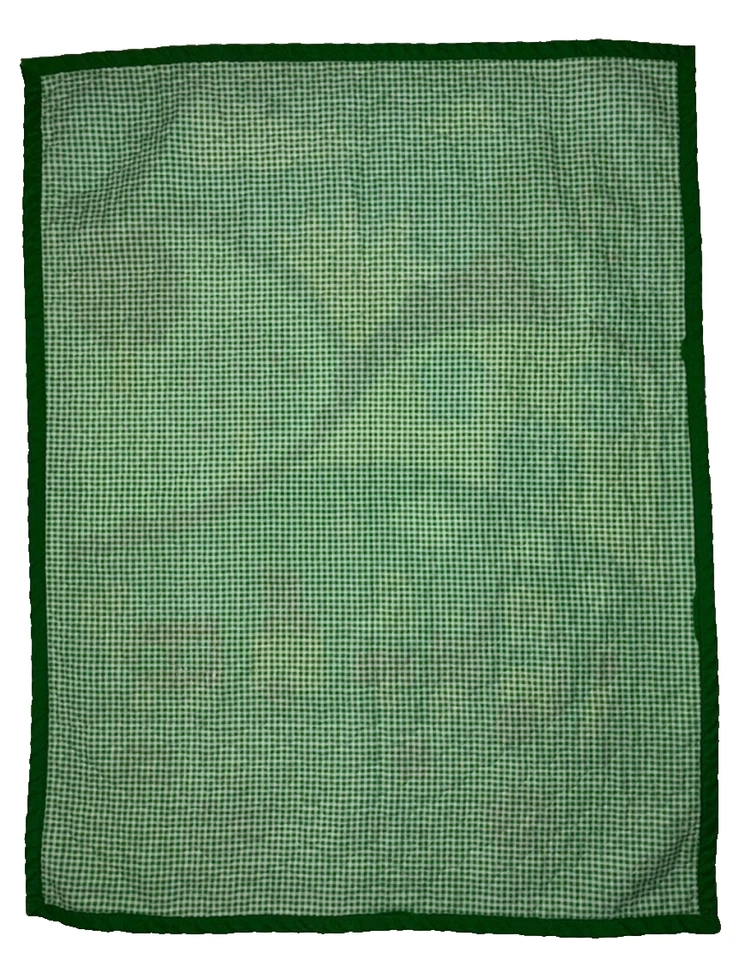 Manta acolchada para cuna hecha a mano That's Our Baby verde tren colinas ovejas unisex Foto 4 de 4